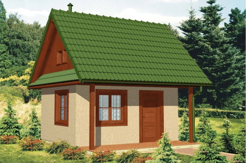 Projekt altany ZG-02, parterowy, niepodpiwniczony - kolorystyka wersja 2