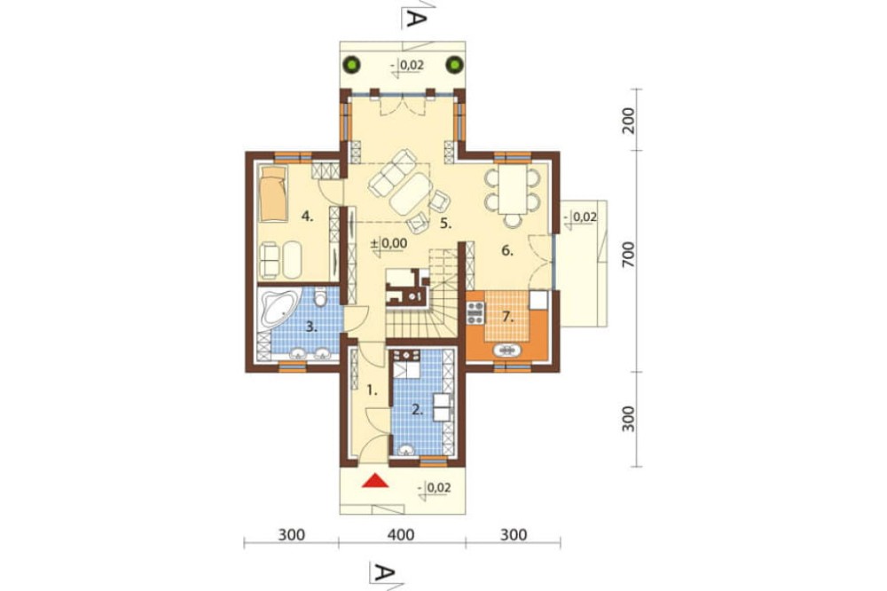 Projekt domu DM-6538 - rzut parteru