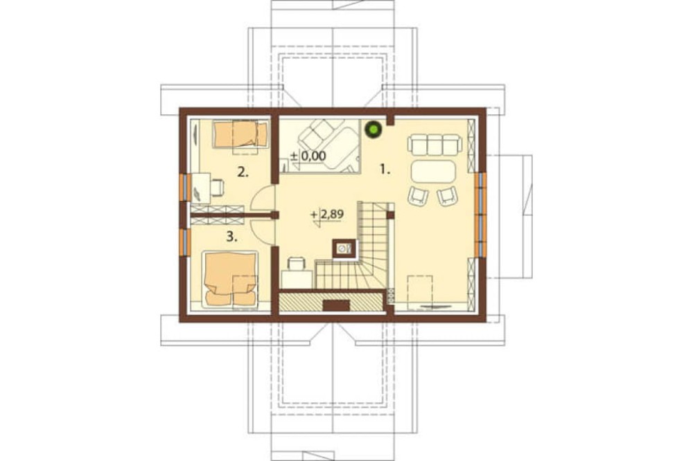 Projekt domu DM-6538 - rzut antresoli