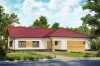 Projekt domu Miluszyk DM-6641, parterowy z garażem dwustanowiskowym - kolorystyka wersja 3
