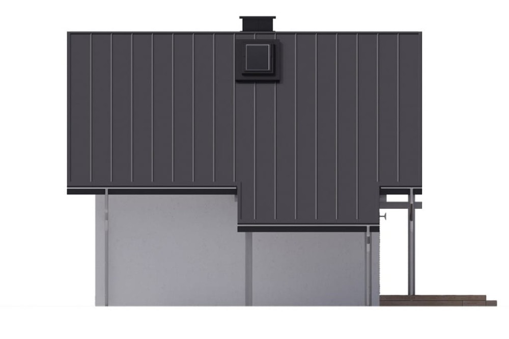 Projekt domu Biforis DM-6700, parterowy z poddaszem użytkowym, niepodpiwniczony i bez garażu - elewacja ogrodowa