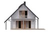Projekt domu Biforis DM-6700, parterowy z poddaszem użytkowym, niepodpiwniczony i bez garażu - elewacja boczna