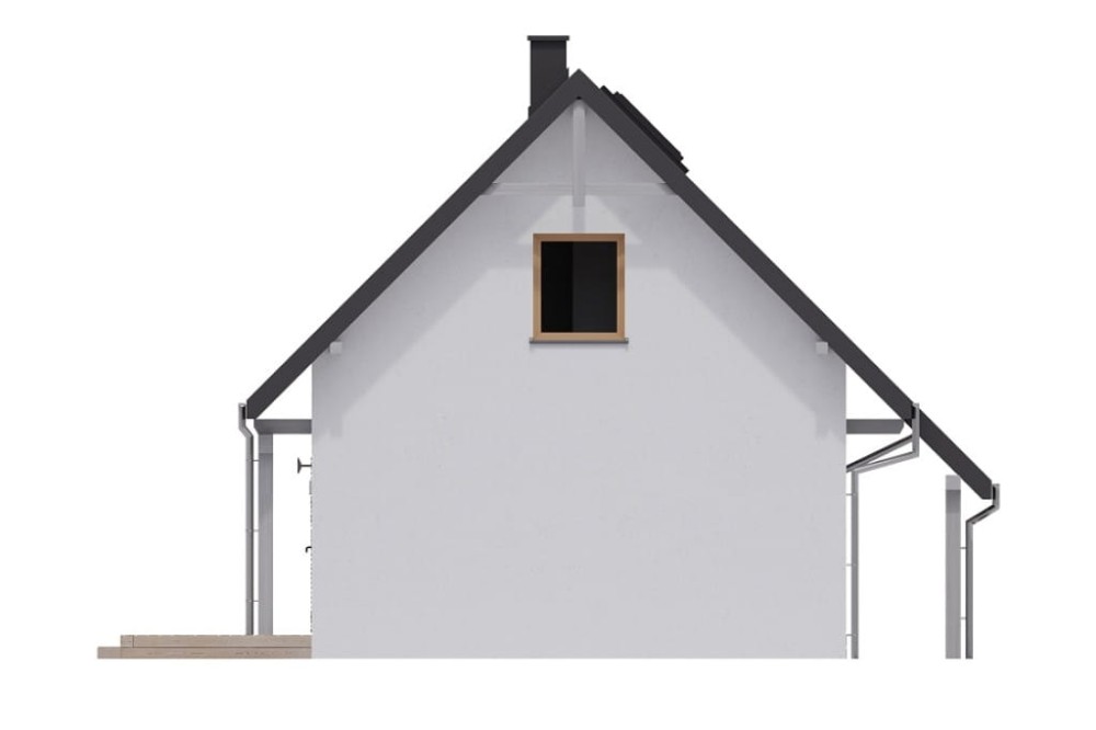 Projekt domu Biforis DM-6700, parterowy z poddaszem użytkowym, niepodpiwniczony i bez garażu - elewacja boczna