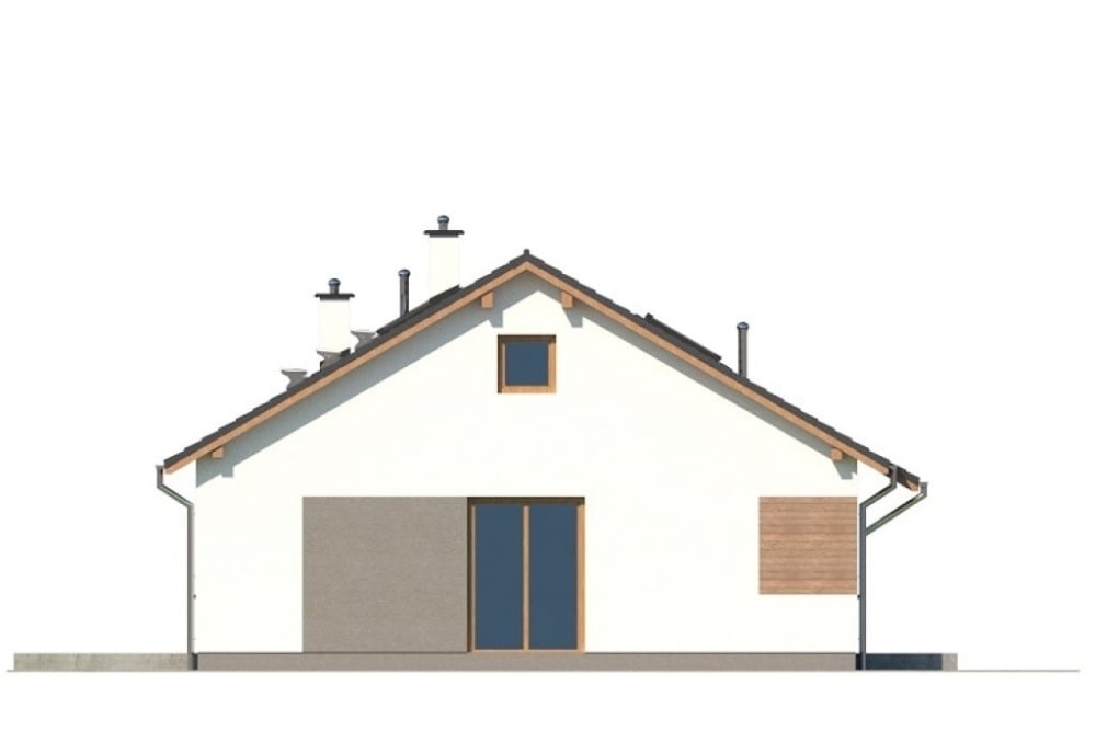 Projekt domu Izelia 2 L-6741, parterowy, niepodpiwniczony, bez garażu - elewacja lewa