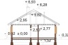 Projekt domu Izelia 2 L-6741, parterowy, niepodpiwniczony, bez garażu - przekrój A-A