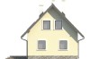 Projekt domu Zalesie N DM-6268 N, parterowy z poddaszem mieszkalnym, bez podpiwniczenia - elewacja prawa