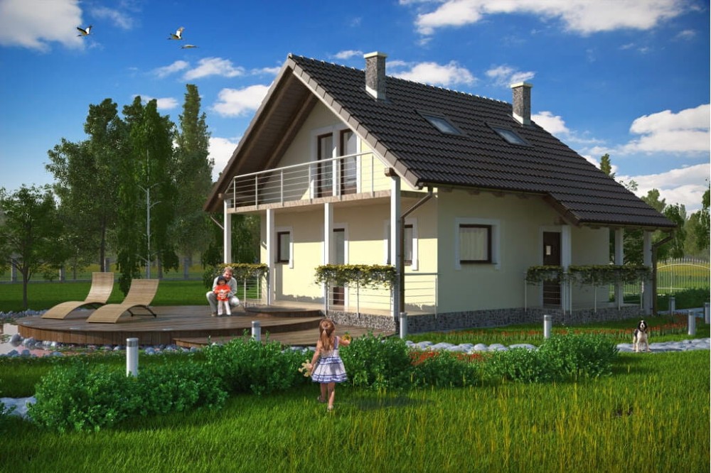 Projekt domu DM-6223 - wykończenie elewacji