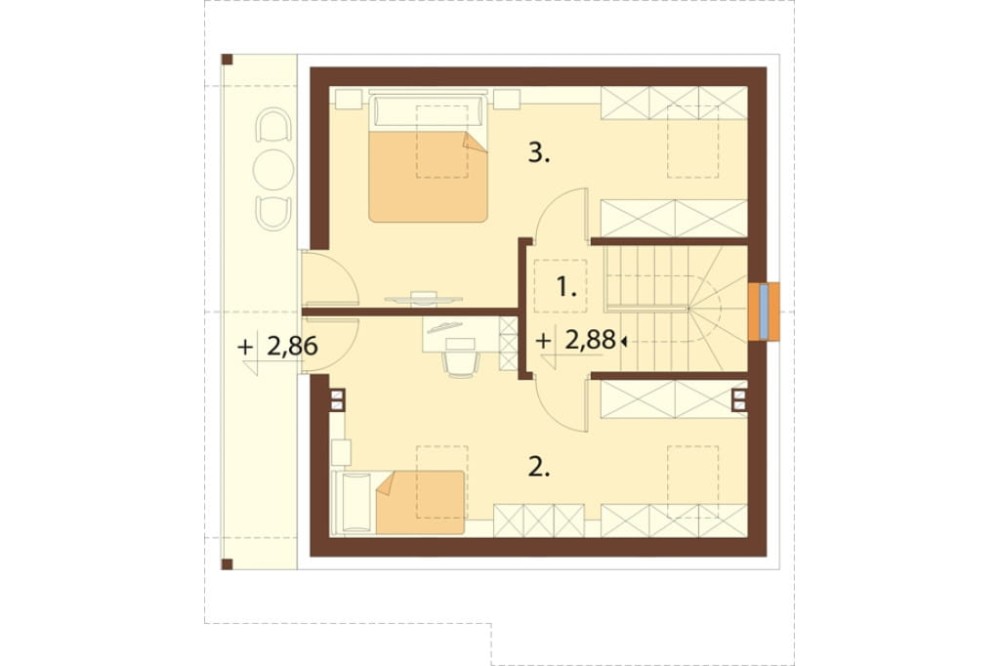Projekt domu DM-6223 - rzut poddasza