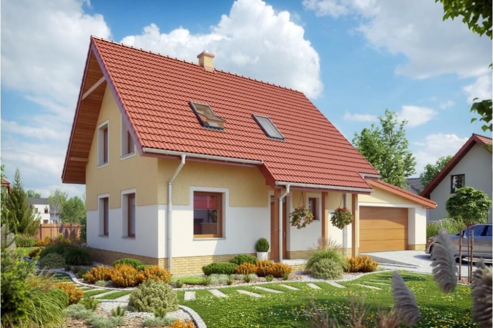 Projekt domu DM-6525 - wykończenie elewacji