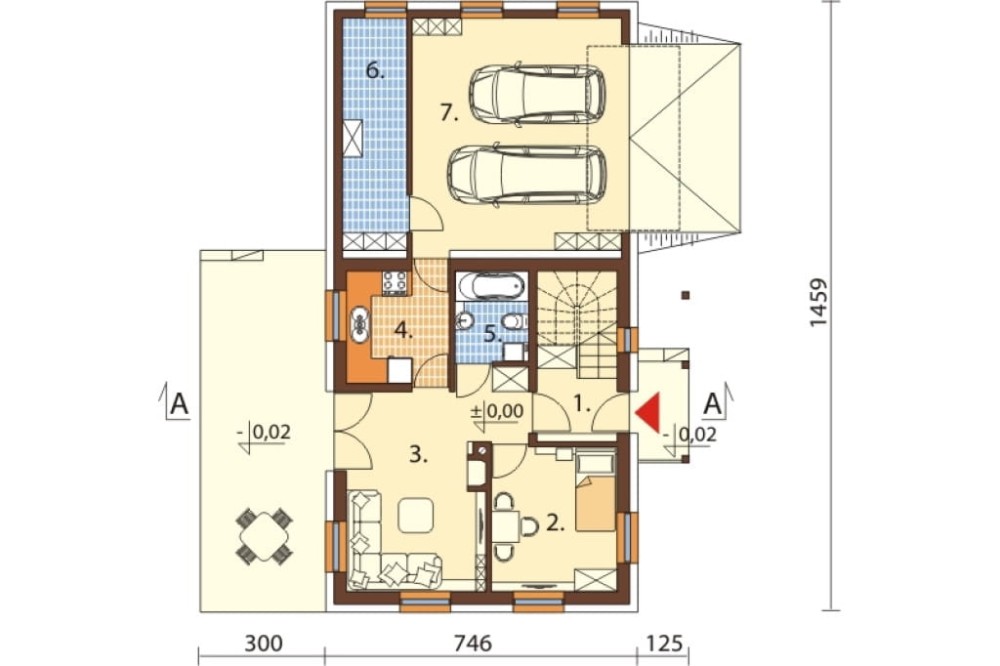 Projekt domu DM-6525 - rzut parteru