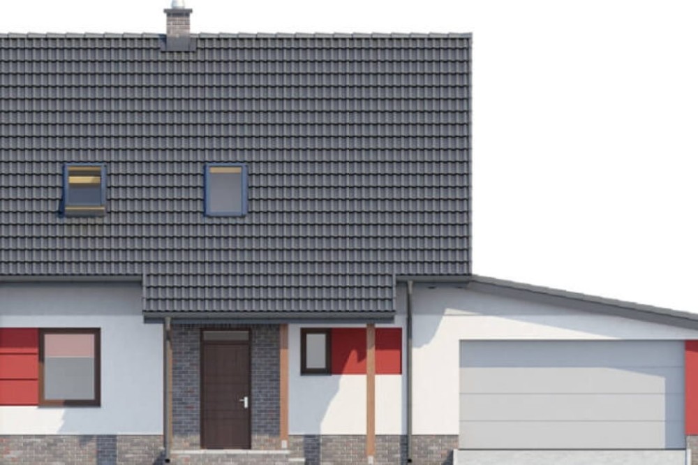 Projekt domu DM-6525 - elewacja frontowa