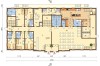 Projekt hotelu K-74 -  piętrowy, podpiwniczony, bez garażu - rzut parteru