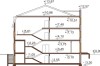 Projekt hotelu K-74 -  piętrowy, podpiwniczony, bez garażu - przekrój A-A