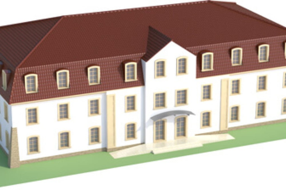 Projekt hotelu K-74 -  piętrowy, podpiwniczony, bez garażu - model