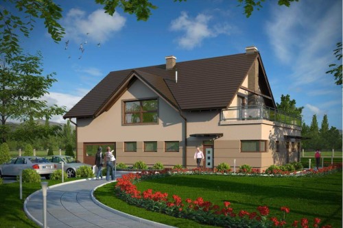 Projekt budynku K-35 - wykończenie elewacji