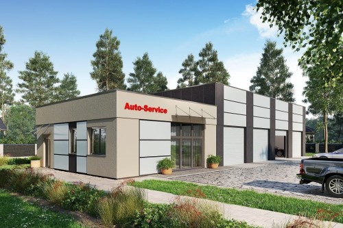 Projekt budynku K-122 - wykończenie elewacji