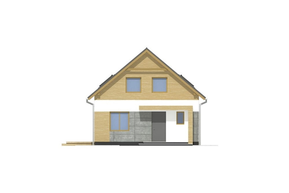 Projekt domu Orea DM-6785, parterowy z poddaszem użytkowym, bez garażu, bez podpiwniczenia - elewacja frontowa