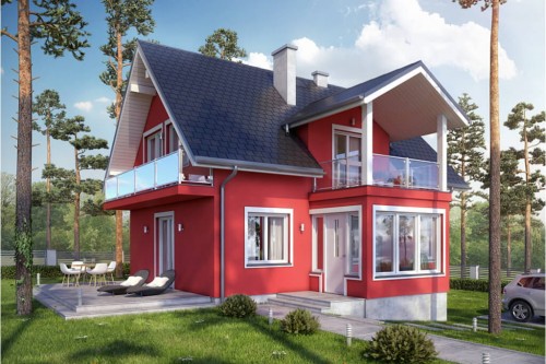 Projekt domu DM-6559 - wykończenie elewacji