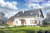 Projekt domu Gerberów DM-6612, parterowy z poddaszem użytkowym, garażem , bez podpiwniczenia-kolorystyka wersja 1