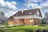 Projekt domu Gerberów DM-6612, parterowy z poddaszem użytkowym, garażem , bez podpiwniczenia-kolorystyka wersja 2
