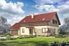 Projekt domu Gerberów DM-6612, parterowy z poddaszem użytkowym, garażem , bez podpiwniczenia-kolorystyka wersja 4