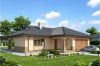 Projekt domu Gorzków DM-6331, parterowy, z garażem dwustanowiskowym, bez podpiwniczenia - kolorystyka wersja 2