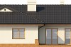 Projekt domu Gorzków DM-6331, parterowy, z garażem dwustanowiskowym, bez podpiwniczenia - elewacja ogrodowa