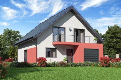 Projekt domu DM-6623 - wykończenie elewacji