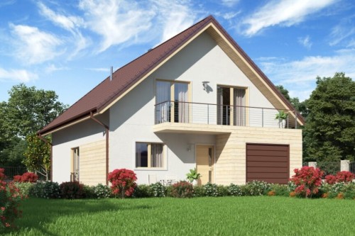 Projekt domu DM-6623 - wykończenie elewacji