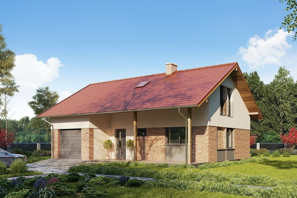 Projekt domu DM-6693 - wykończenie elewacji