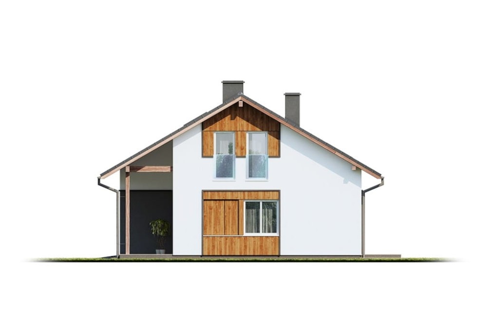 Projekt domu DM-6693 - elewacja boczna