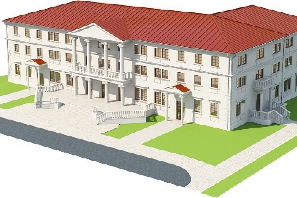 Projekt domu opieki dla osób starszych K-101, budynek piętrowy, z podpiwniczeniem - model