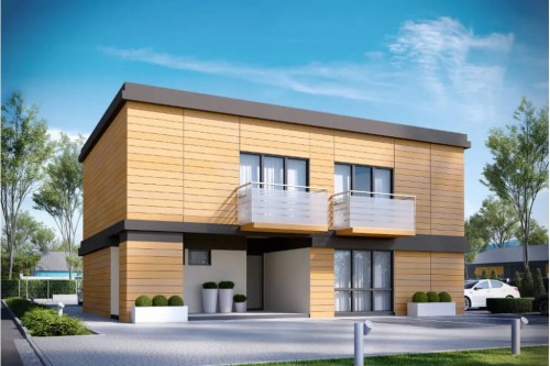 Projekt budynku K-76 - wykończenie elewacji