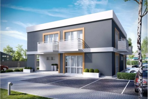 Projekt budynku K-76 - wykończenie elewacji