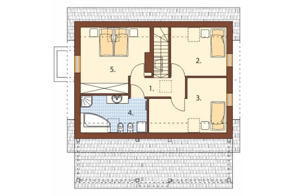 Projekt domu L-6500 - rzut piętra / antresoli