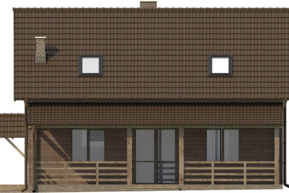 Projekt domu L-6500 - elewacja ogrodowa