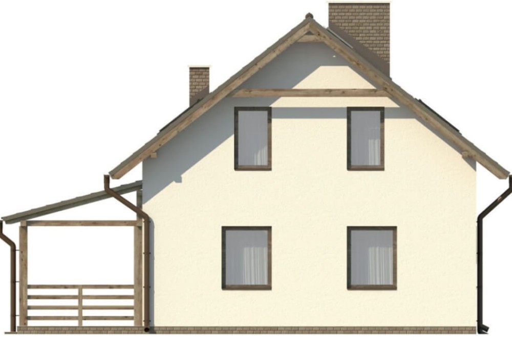 Projekt domu L-6500 - elewacja boczna