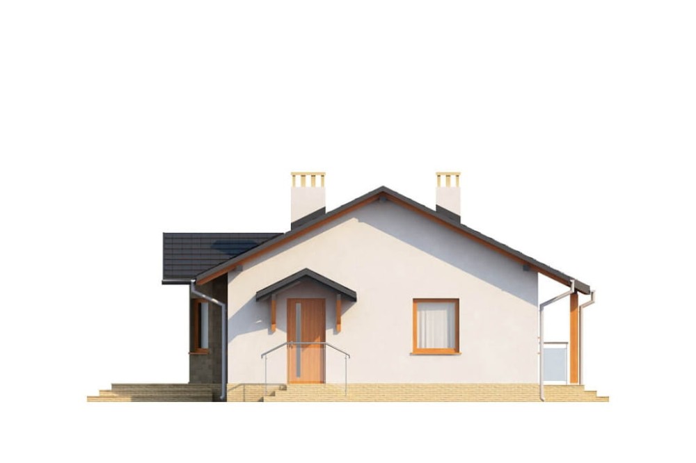 Projekt domu Trzciana DM-6196, parterowy, bez podpiwniczenia - elewacja lewa