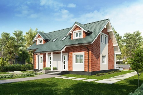 Projekt domu DM-6684  - wykończenie elewacji