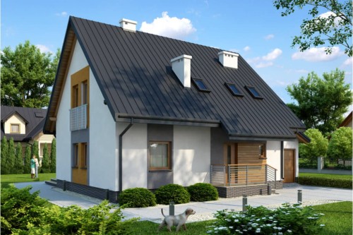 Projekt domu DM-6517 - wykończenie elewacji