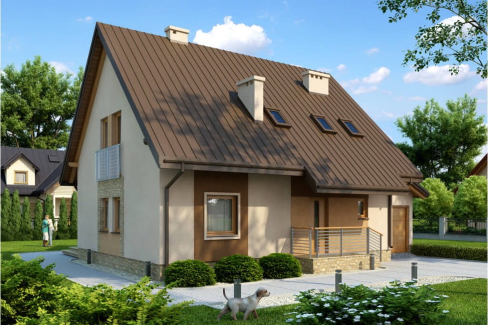 Projekt domu DM-6517 - wykończenie elewacji