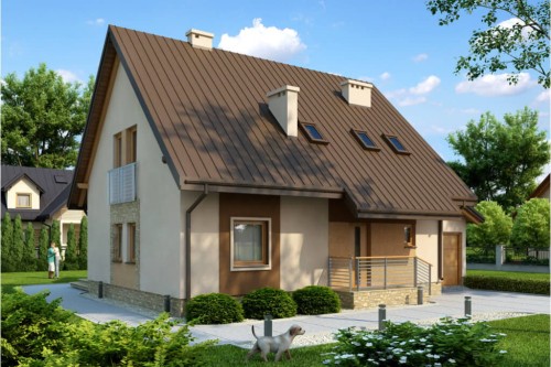 Projekt domu DM-6517 - wykończenie elewacji