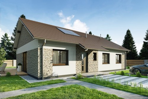 Projekt domu DM-6735 - wykończenie elewacji