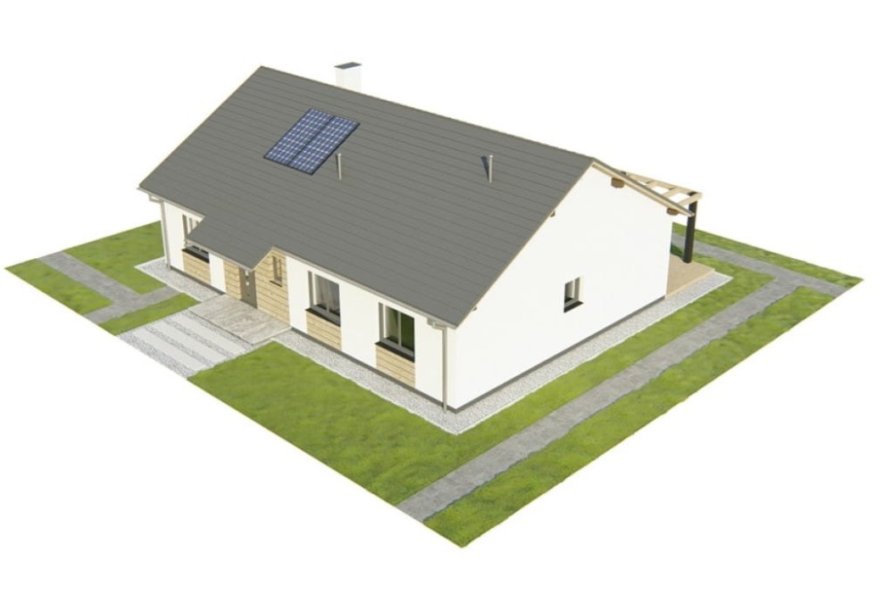 Projekt domu Corleon DM-6735, parterowy, jednorodzinny, tradycyjny, bez garażu, bez podpiwniczenia - model