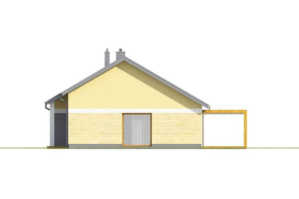 Projekt domu Italica 2 L-6718, parterowy, nowoczesny, z garażem dwustanowiskowym, bez podpiwniczenia