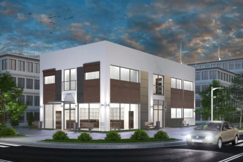 Projekt budynku K-32 - wykończenie elewacji