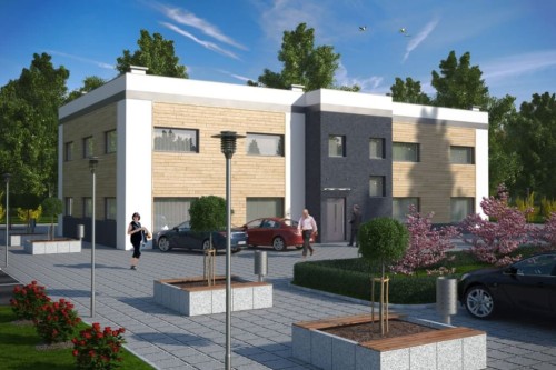 Projekt budynku K-38 - wykończenie elewacji