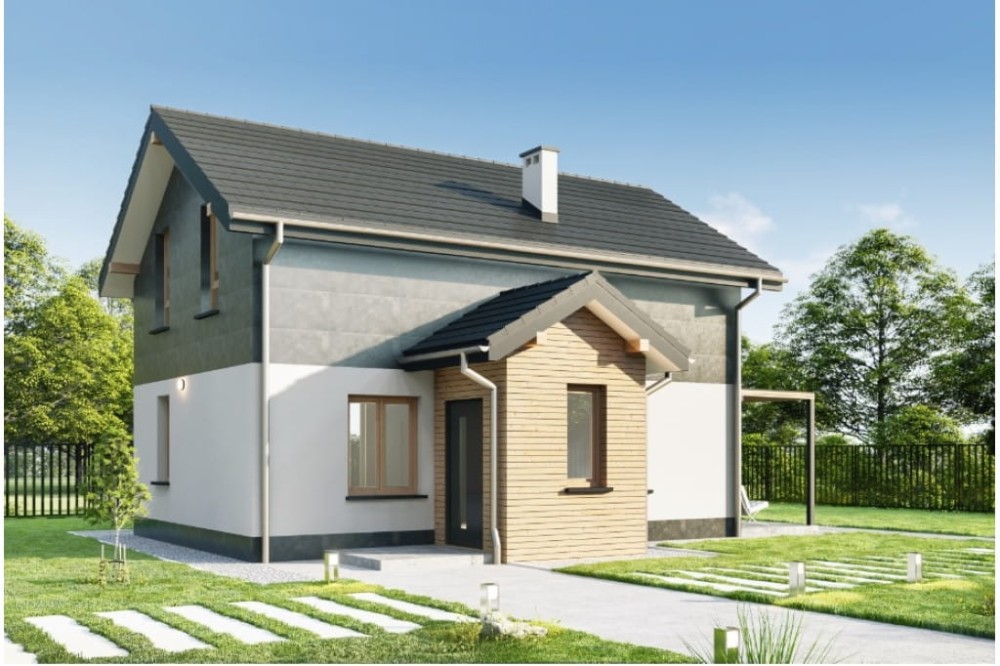 Projekt domu DM-6774 - wykończenie elewacji