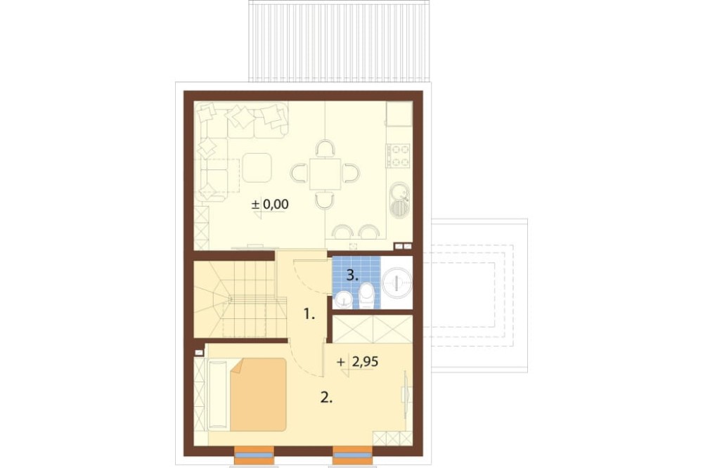 Projekt domu DM-6774 - rzut poddasza