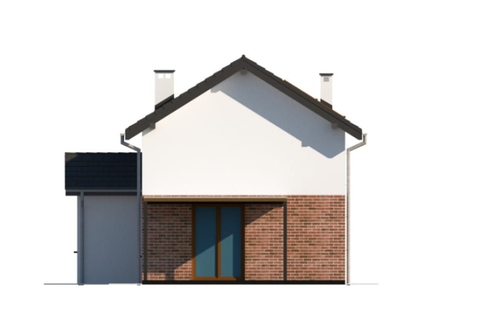 Projekt domu DM-6774 - elewacja ogrodowa